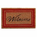 Configuracion 24 x 36 in. Red Border Welcome Rectangular Doormat Natural CO3361363